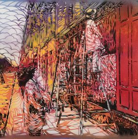Peinture, Les peintres de rue d'après Caillebotte, Artiste Ouvrier