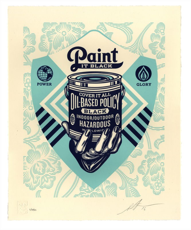 Shepard Fairey (Obey), Paint It Black Letterpress Shepard Fairey (Obey), Paint It Black Letterpress
