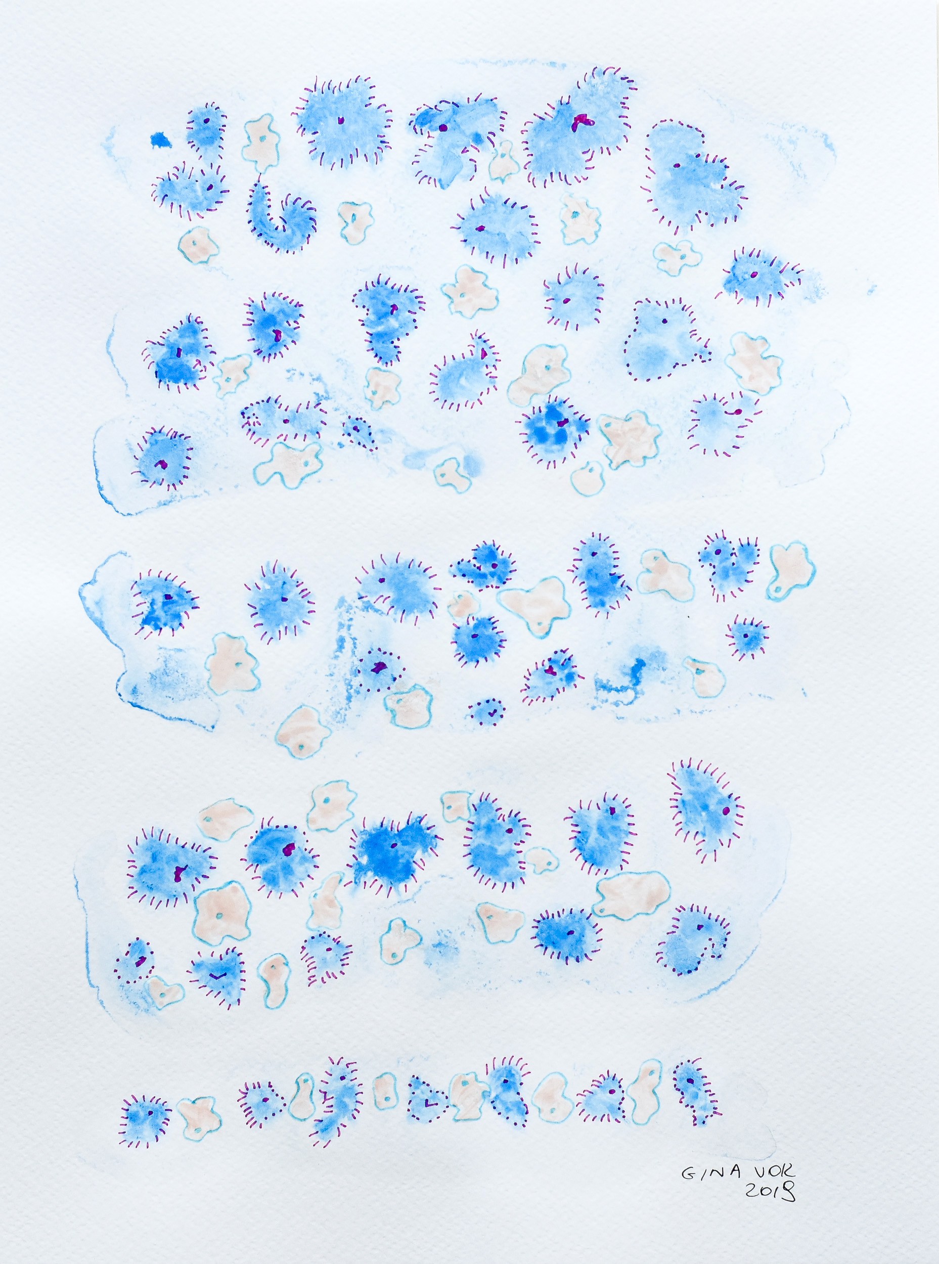 Gina Vor, Biology 8 | Aquarelle Abstraite Gina Vor, Biology 8 | Aquarelle Abstraite