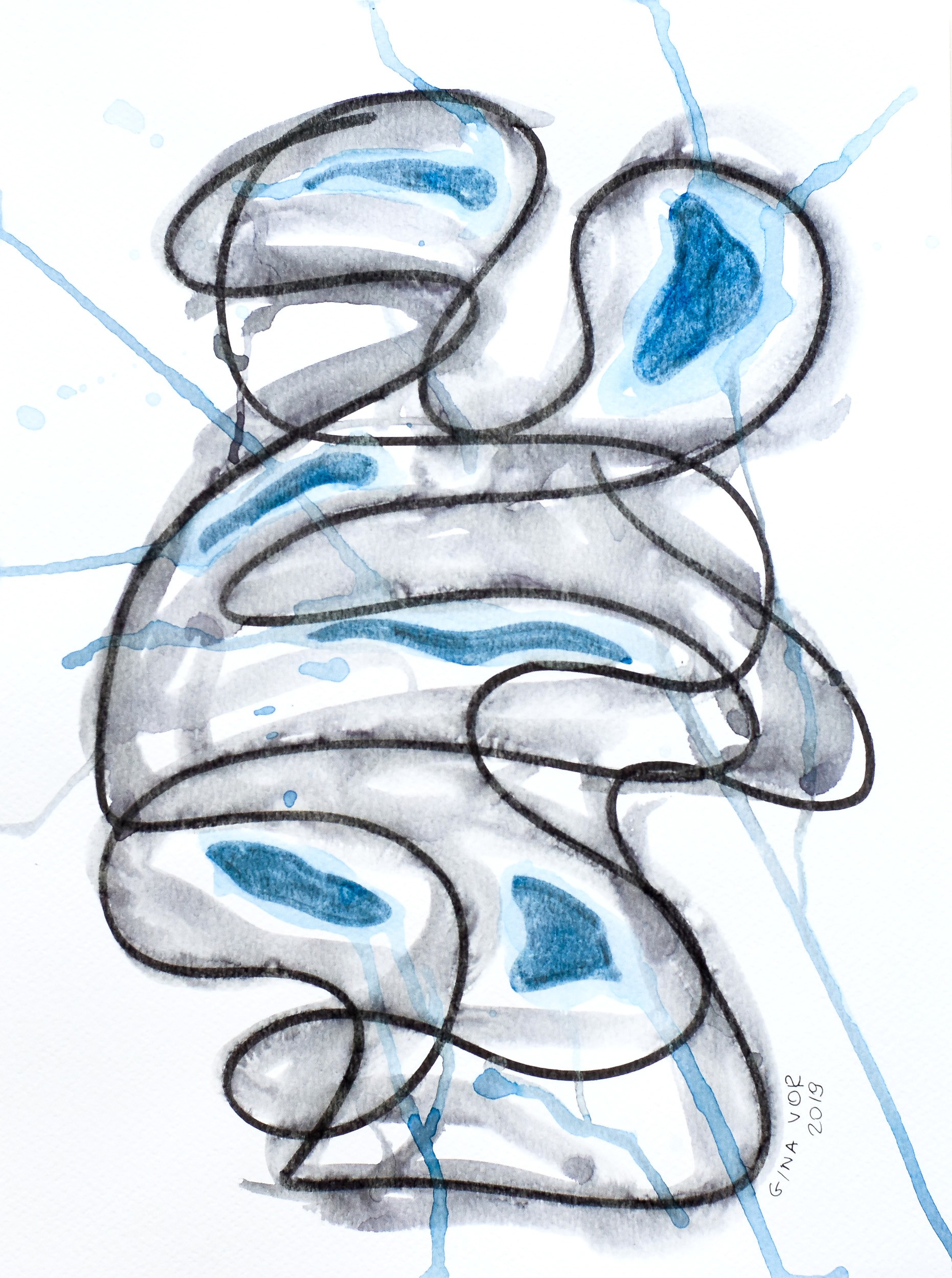 Gina Vor, Biology 10 | Aquarelle Abstraite Gina Vor, Biology 10 | Aquarelle Abstraite