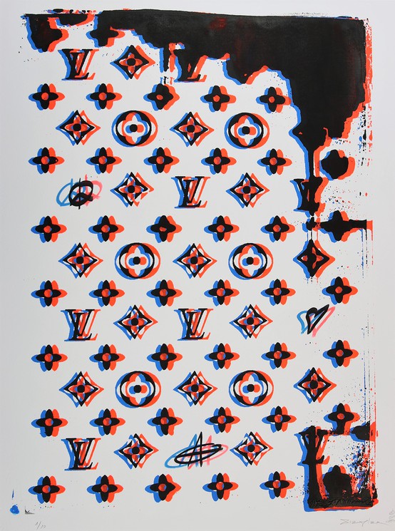 Louis Vuitton Green, Pattern Print 2022 Monogram Paint Can