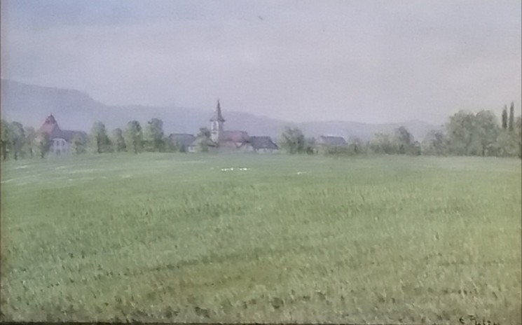 Emile Patru, Collonges Bellerive, Genève, Peinture sur toile
