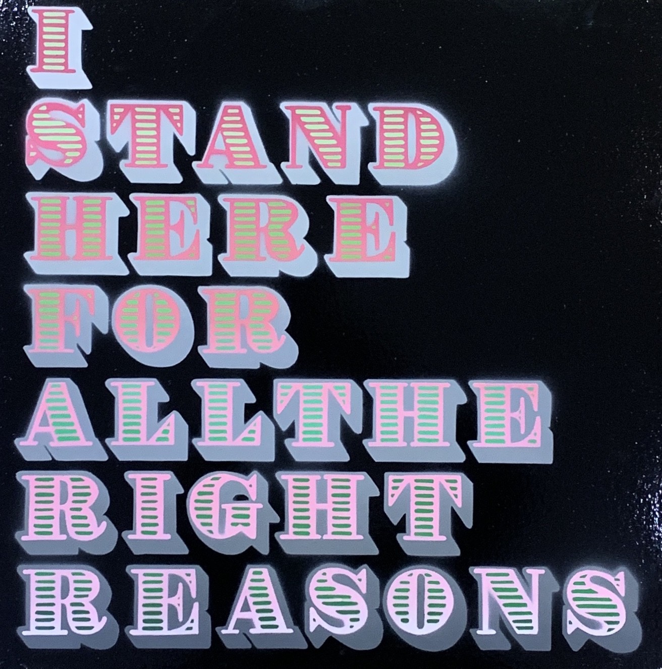 Ben Eine, 'I Stand Here' Shutter Font Ben Eine, 'I Stand Here' Shutter Font