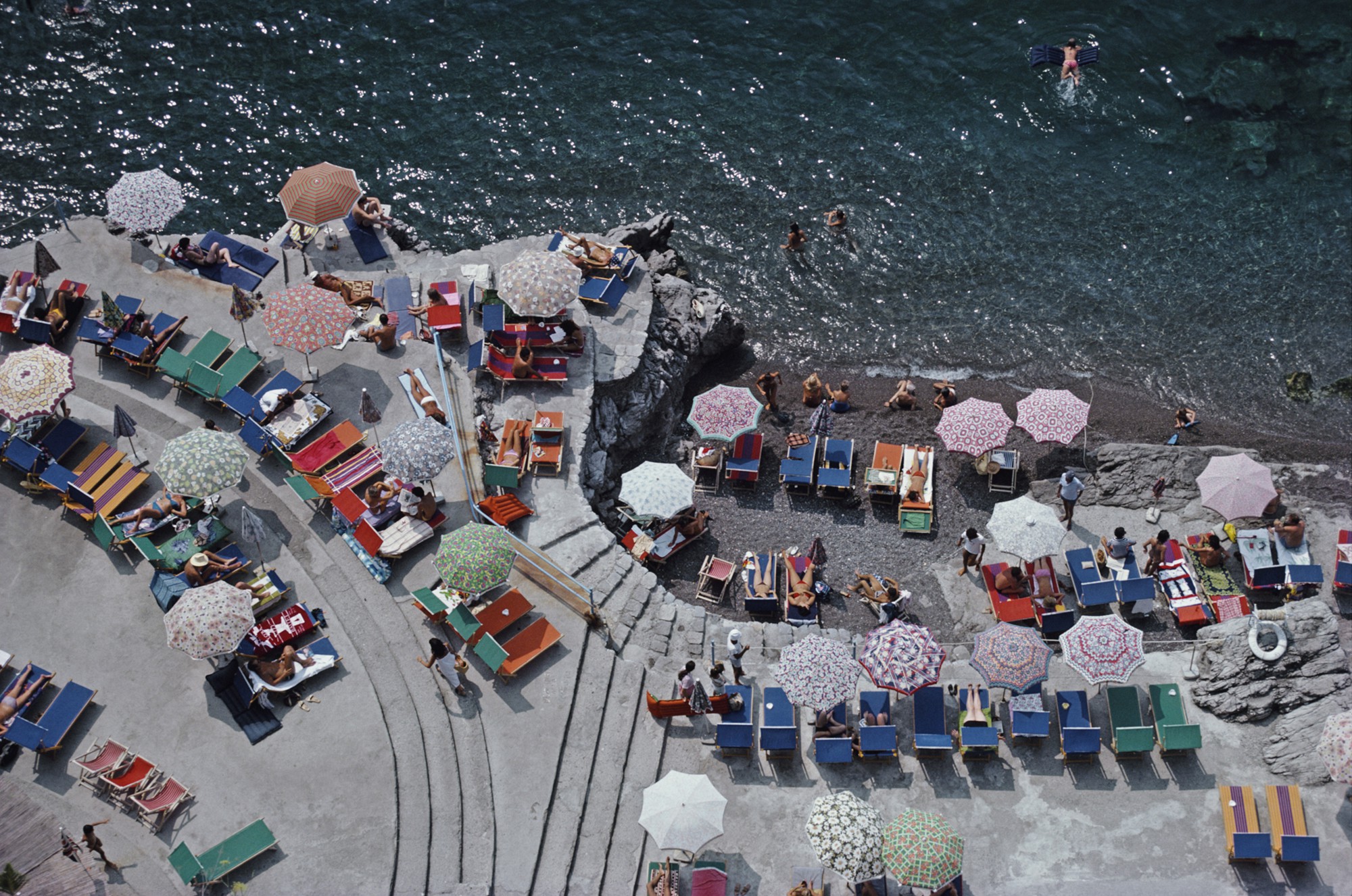Slim Aarons, Positano Beach Slim Aarons, Positano Beach