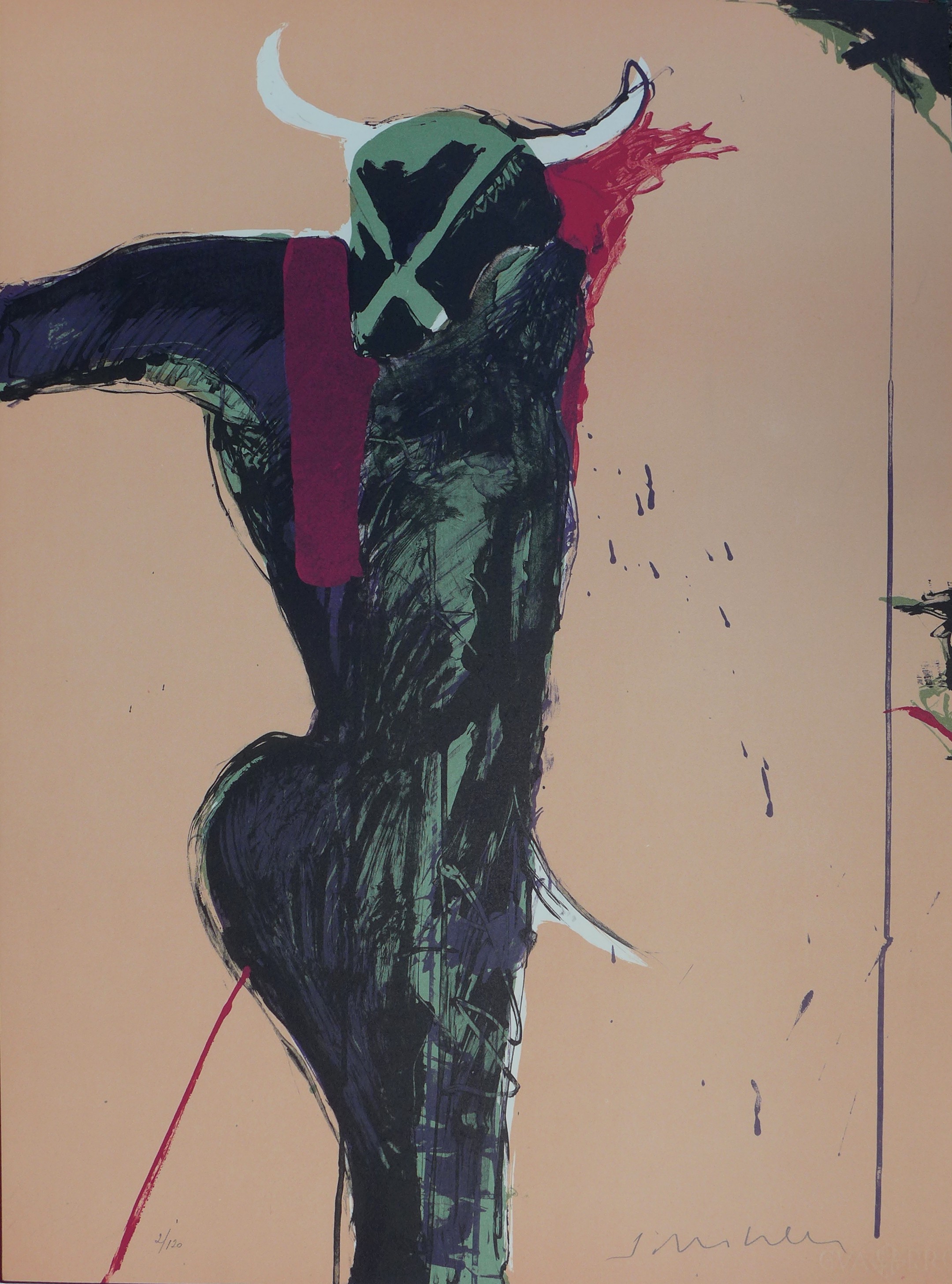Fritz Scholder, Portrait of a Bull 2 Fritz Scholder, Portrait of a Bull 2