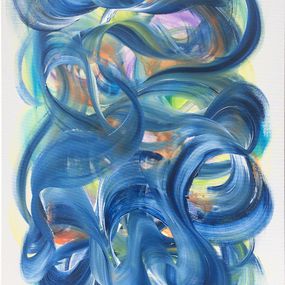Gemälde, Bleu comme une orange, Livia De Poli