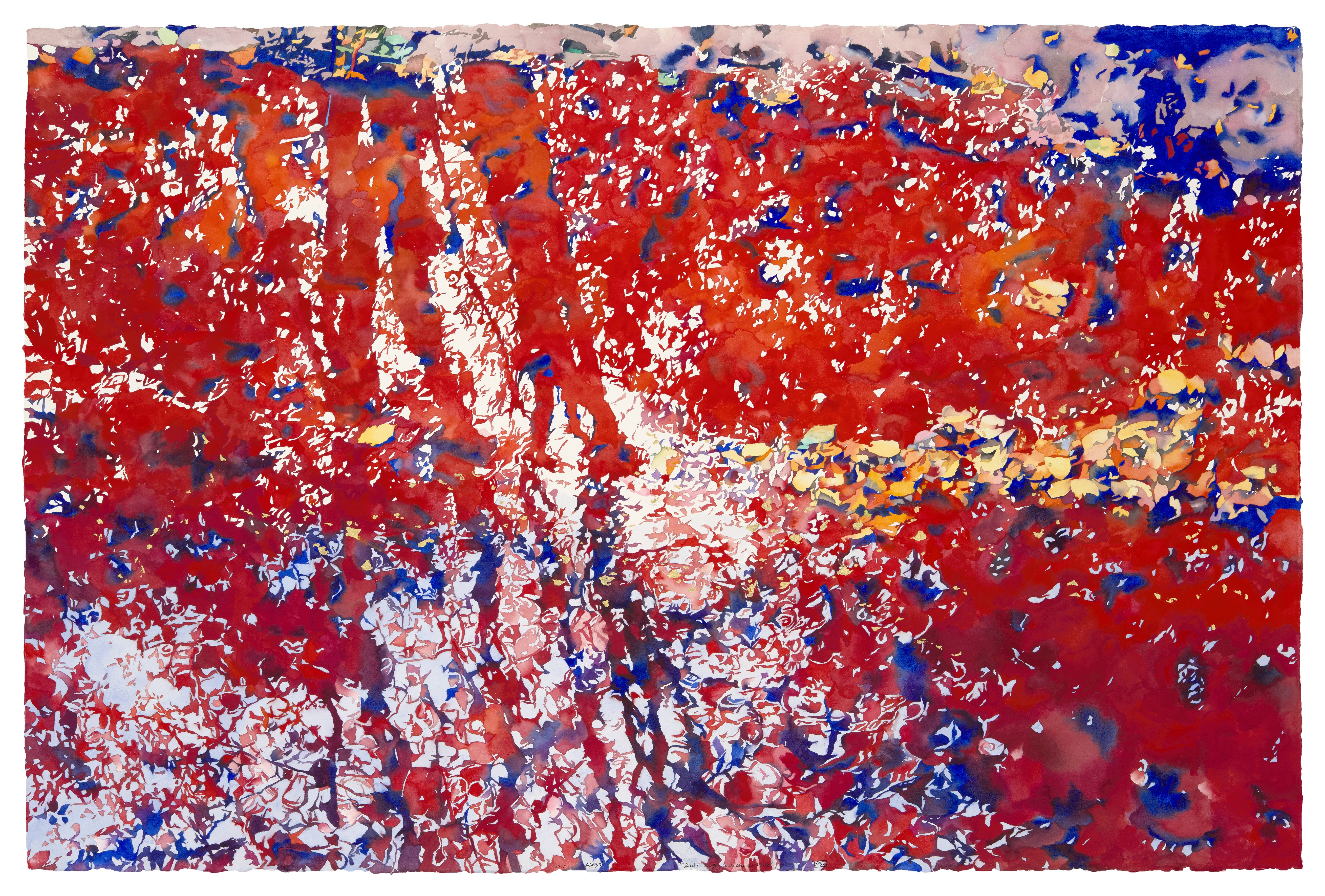 Jean-Paul Agosti, Jardin rouge, caducée du voile Jean-Paul Agosti, Jardin rouge, caducée du voile