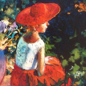 Painting, Chapeau rouge, Eugène Bégarat