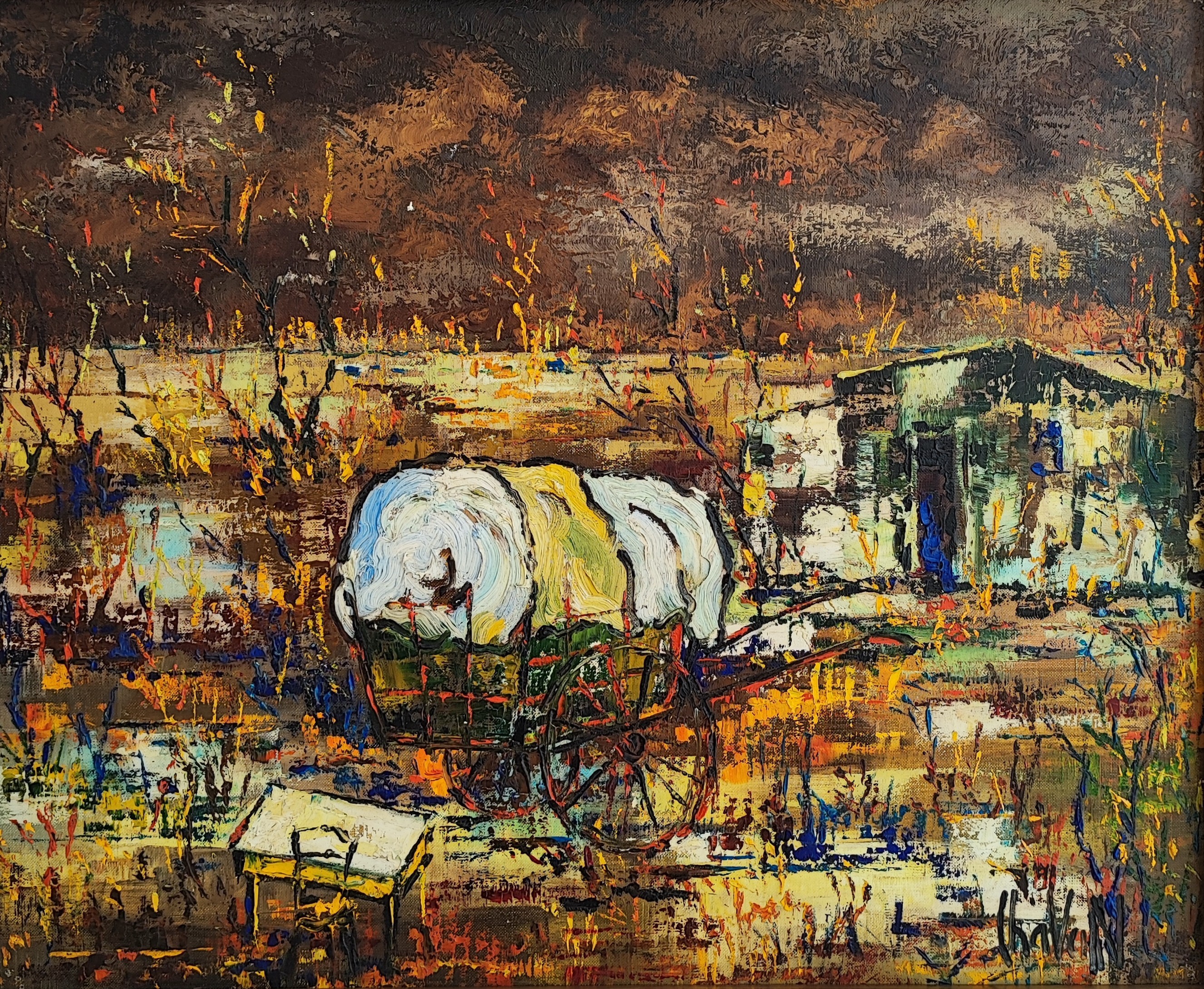 Gilbert Chavan, Cabane et roulotte en Camargue Gilbert Chavan, Cabane et roulotte en Camargue