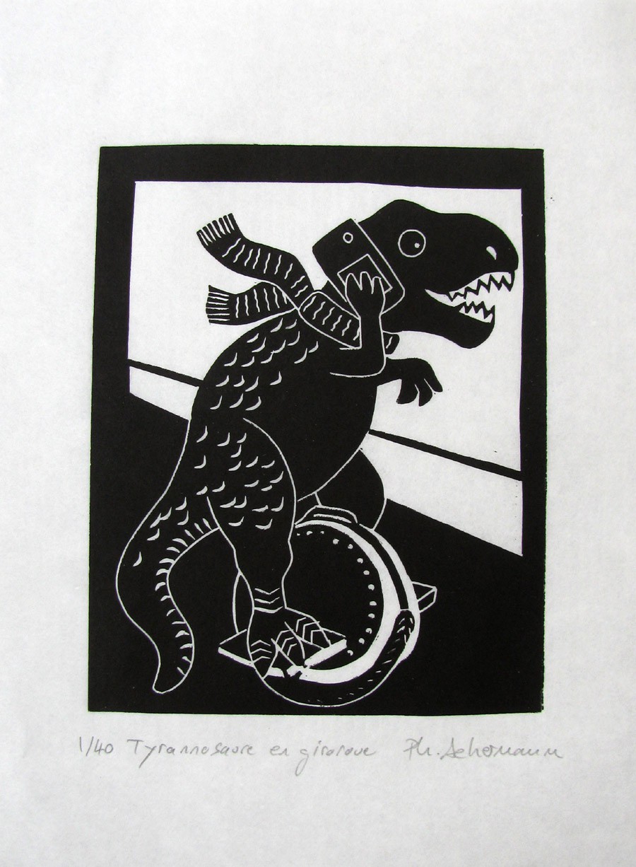 Philippe Achermann, Tyrannosaure En Gyroroue Philippe Achermann, Tyrannosaure En Gyroroue