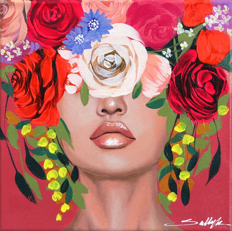 pics Feminine Strong Woman Painting mini bloom