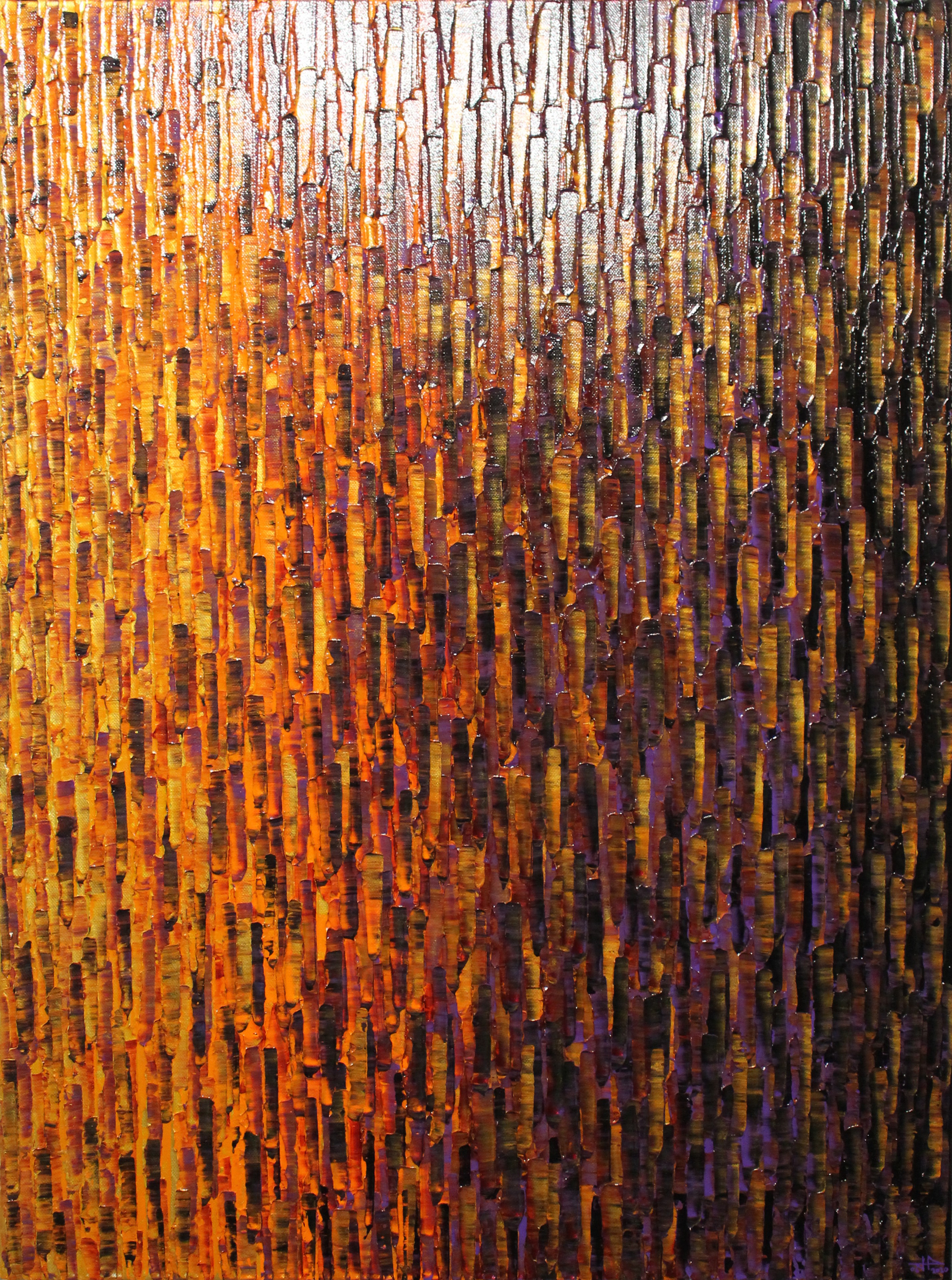 Jonathan Pradillon, Fondu doré orange violet Jonathan Pradillon, Fondu doré orange violet
