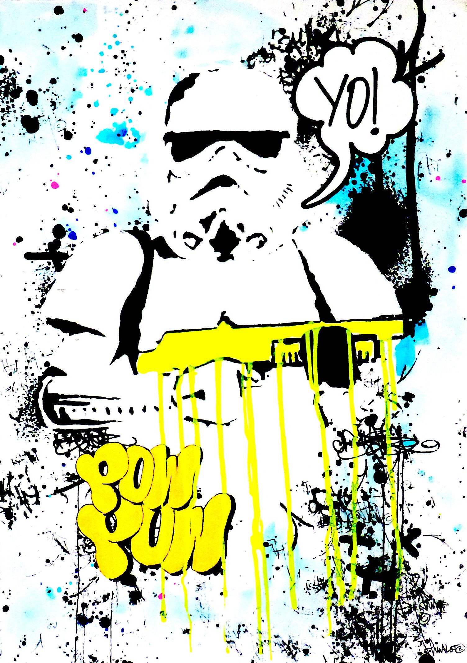 JP Malot, YO! Startrooper Yellow n°3/20. Hand painted Signed)! JP Malot, YO! Startrooper Yellow n°3/20. Hand painted Signed)!