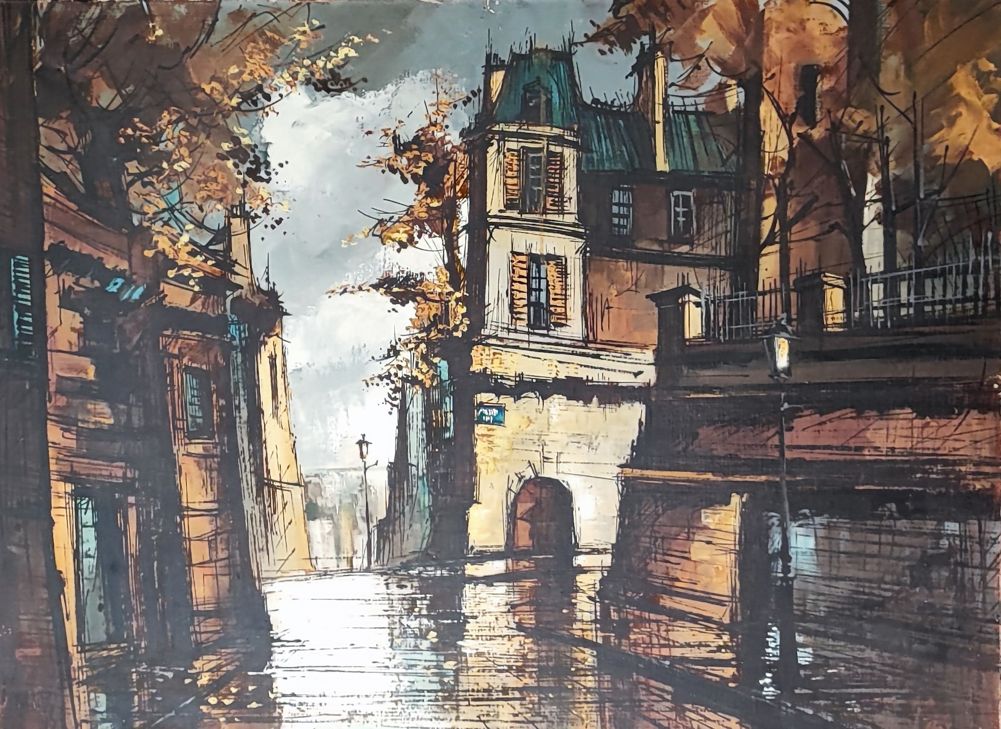 Emile Guerrero, Vue de nuit, Paris Emile Guerrero, Vue de nuit, Paris