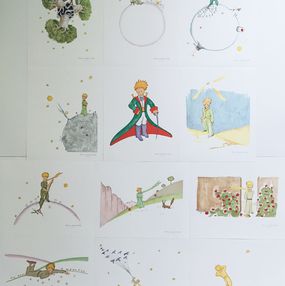 Drucke, Le Petit Prince - Ensemble de 12 lithographies, Antoine de Saint-Exupéry