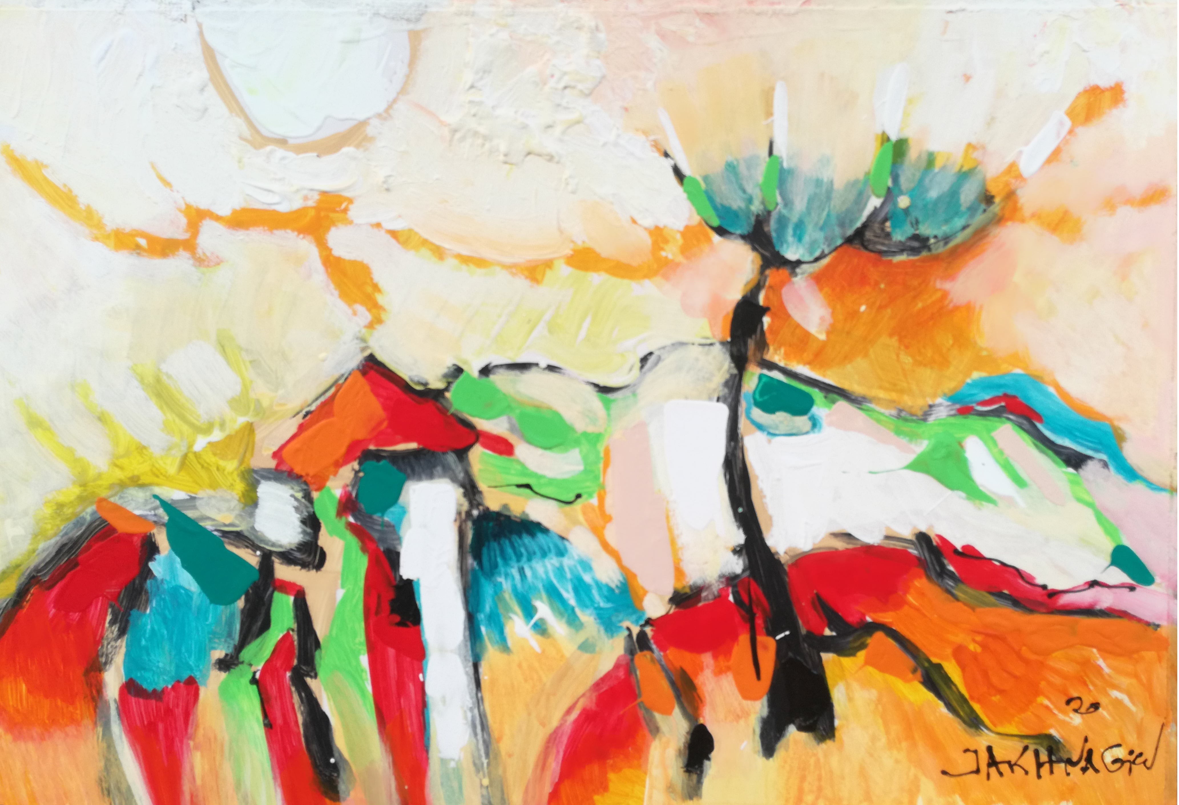 Ivan Yahnadzhiev, Landscape in red Ivan Yahnadzhiev, Landscape in red