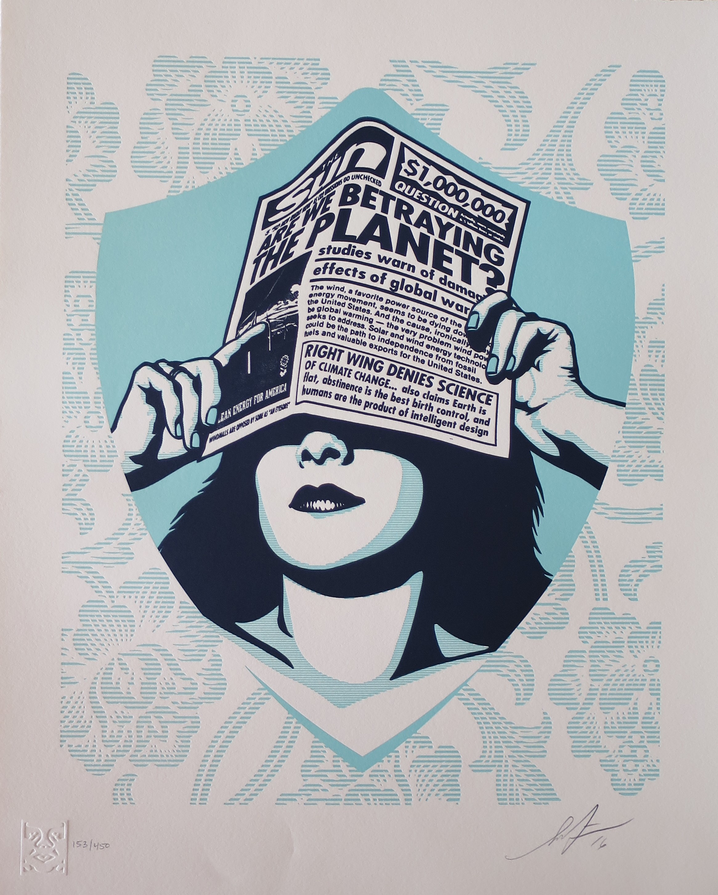 Shepard Fairey (Obey), Global Warning Letterpress Shepard Fairey (Obey), Global Warning Letterpress