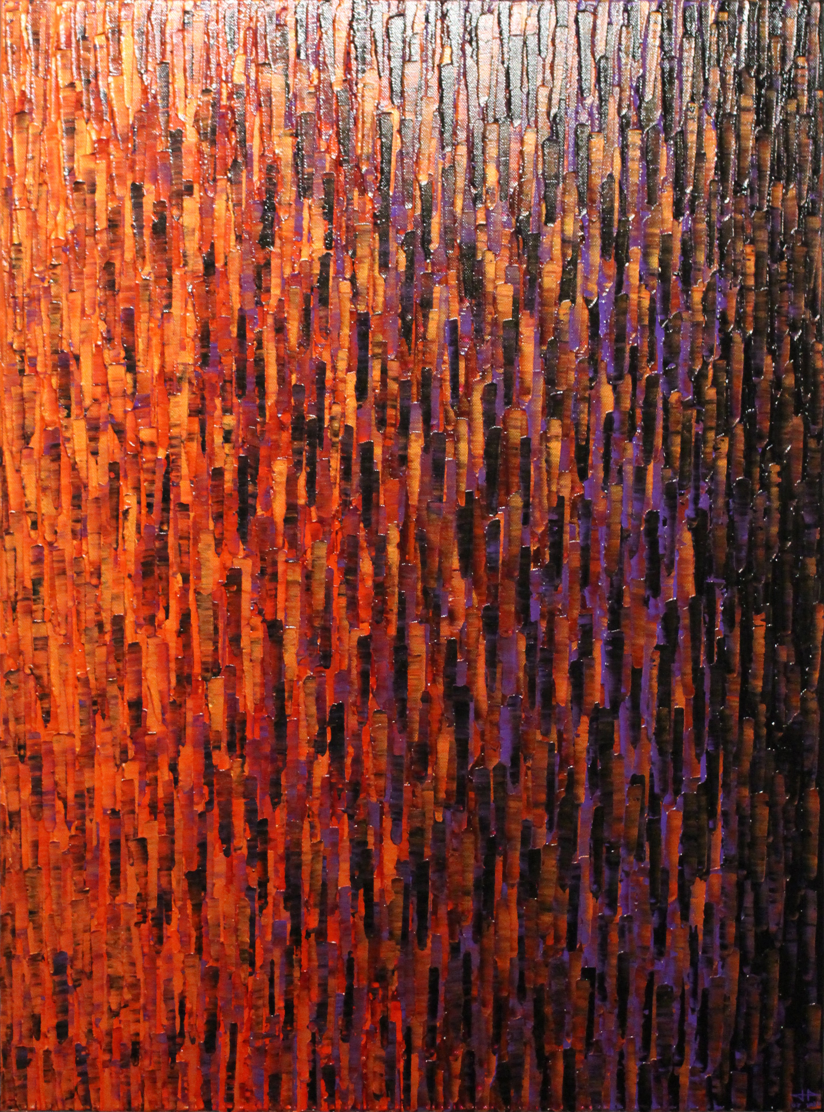 Jonathan Pradillon, Fondu orange rouge violet Jonathan Pradillon, Fondu orange rouge violet
