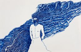 Fine Art Drawings, La ola del virus - Dessin du confinement 2, Valérie Abadie