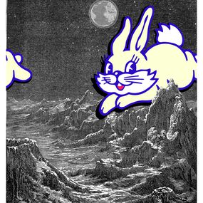Print, Moon rabbit, Edmond Li Bellefroid
