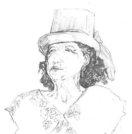 Dessin, Dame au chapeau 1, Valérie Abadie