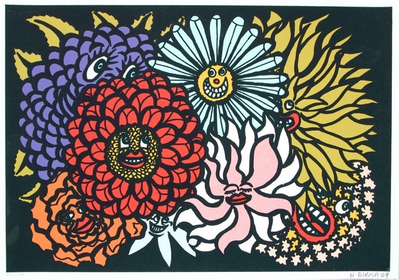 Hervé Di Rosa, Mourenx fleurs Hervé Di Rosa, Mourenx fleurs