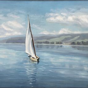 Peinture, Vue du lac Léman, Julius Ernst