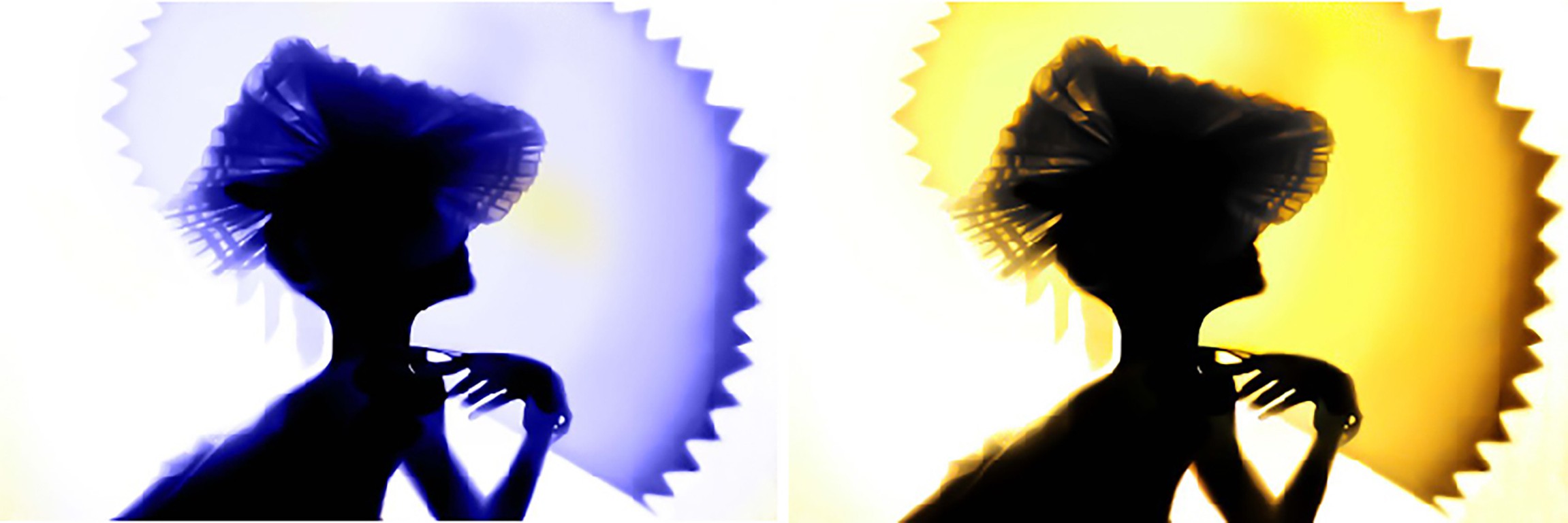 Dora Franco, Back lighting, Blue and Yellow. Diptych Dora Franco, Back lighting, Blue and Yellow. Diptych