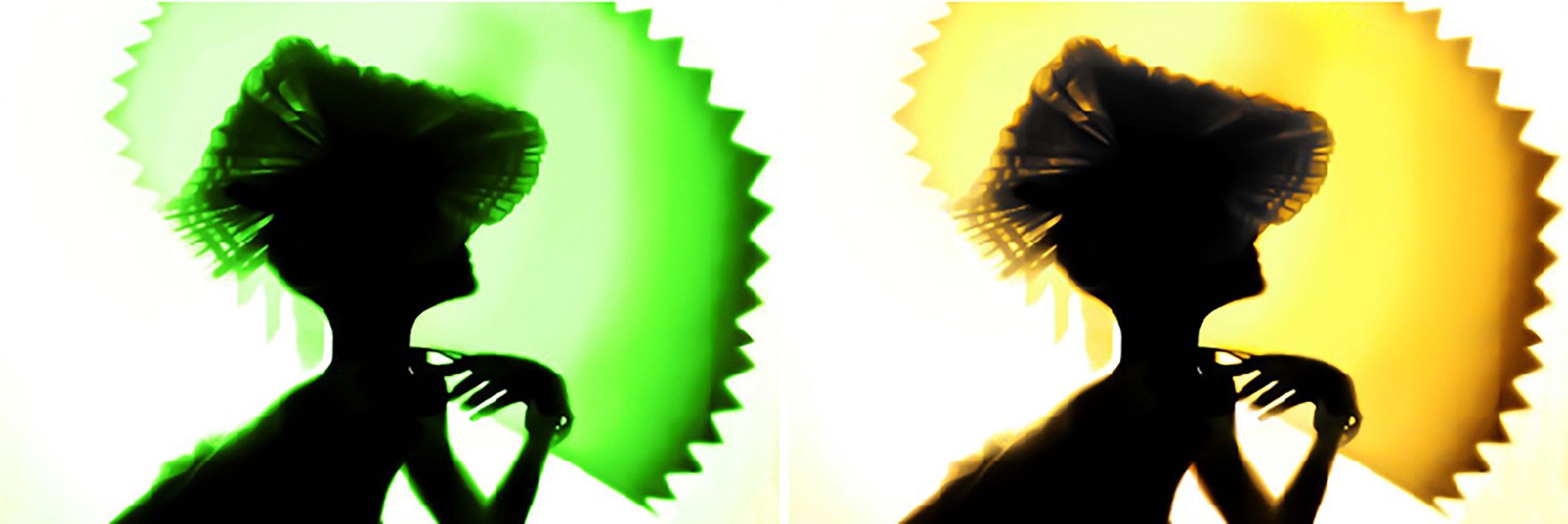 Dora Franco, Back lighting, Green and Yellow. Diptych Dora Franco, Back lighting, Green and Yellow. Diptych