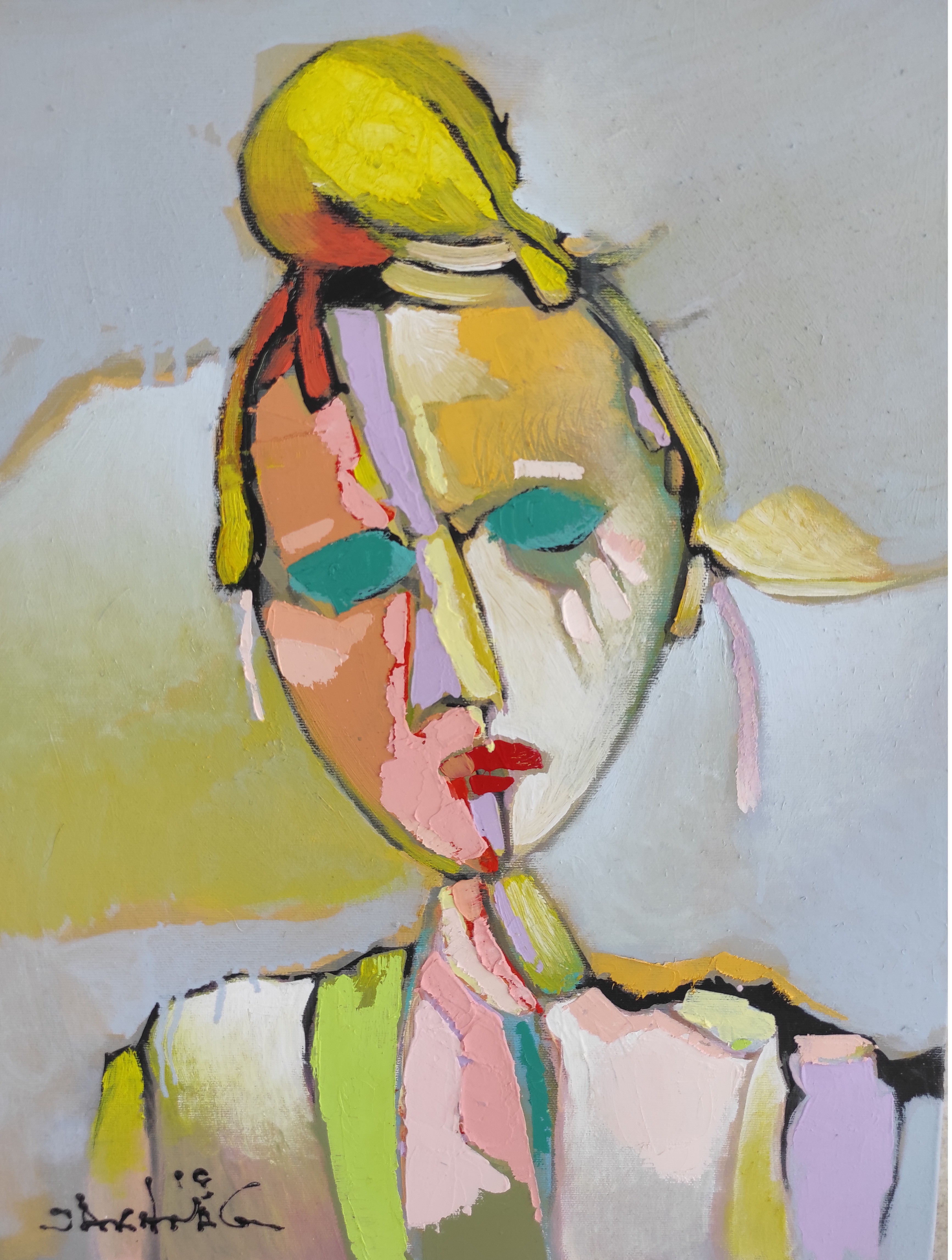 Ivan Yahnadzhiev, Woman with bun Ivan Yahnadzhiev, Woman with bun