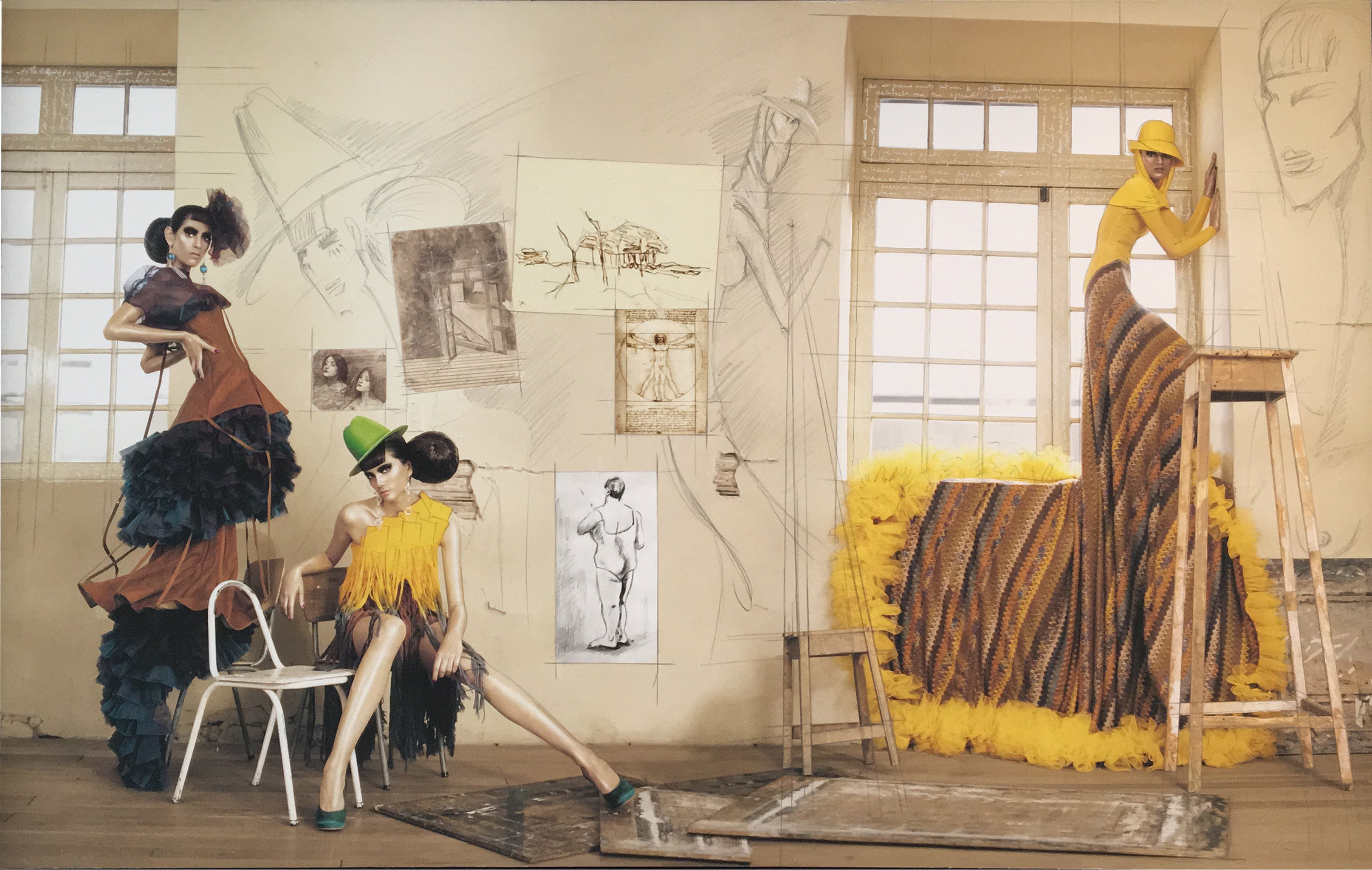 Efren Isaza, Haute Color Yellow Dress Efren Isaza, Haute Color Yellow Dress