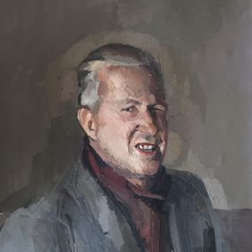 Painting, Autoportrait au clin d'œil, René Guinand