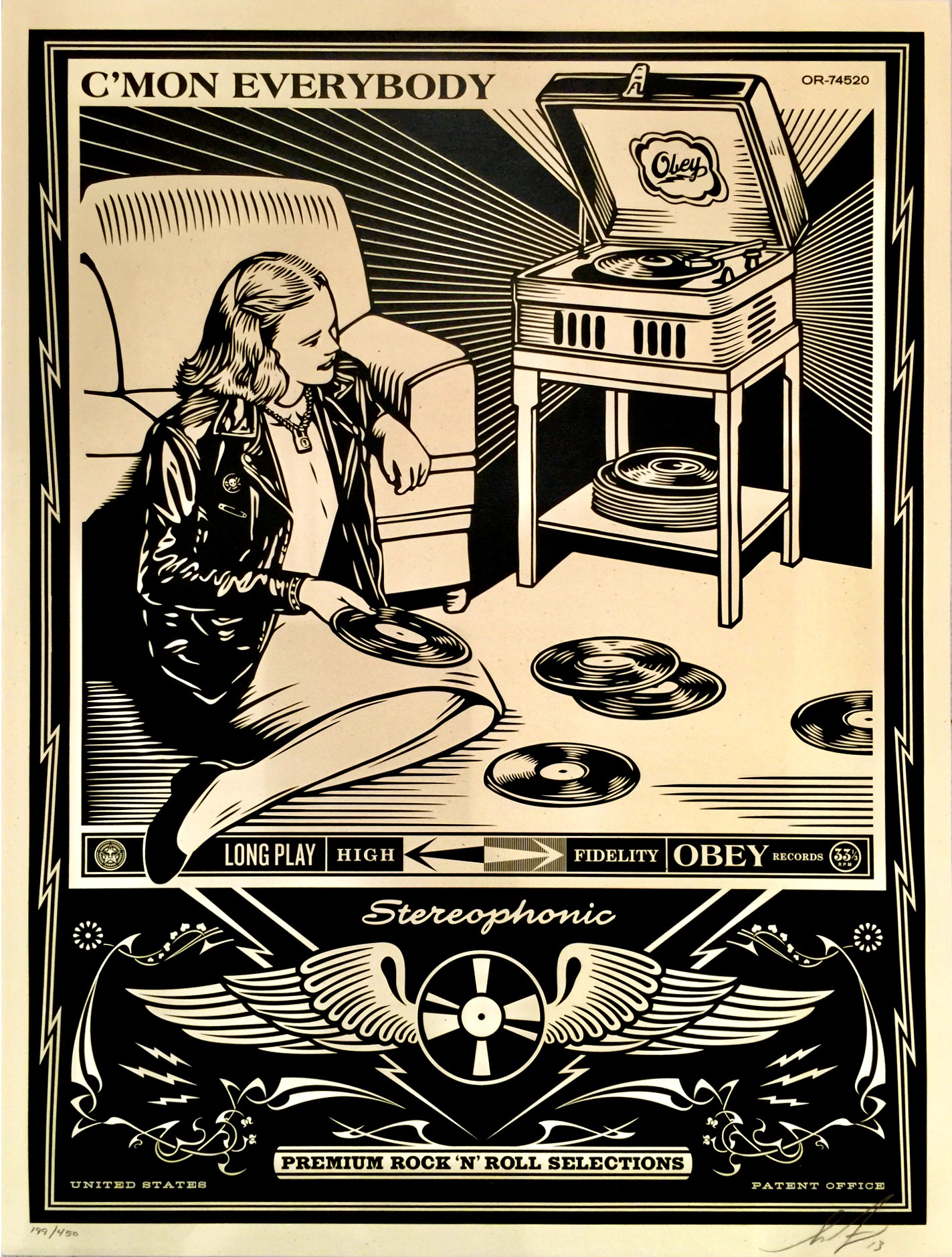 Shepard Fairey (Obey), C'Mon Everybody Shepard Fairey (Obey), C'Mon Everybody