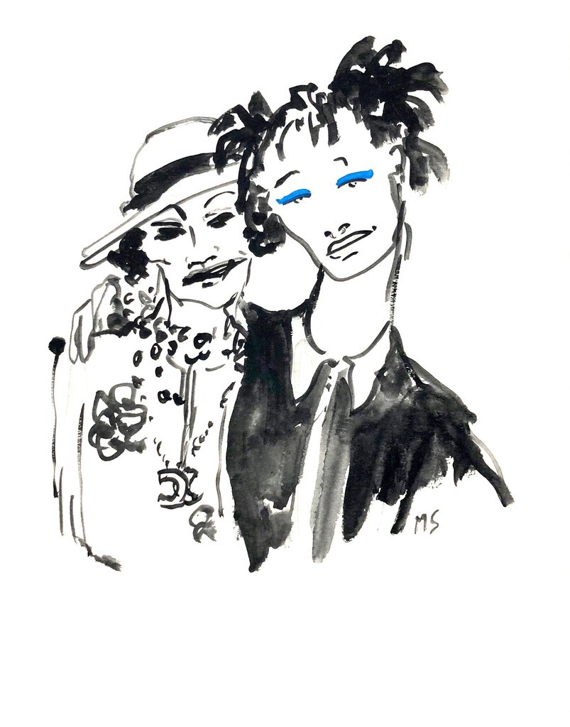 ▷ Coco Chanel and Willow Smith by Manuel Santelices, 2016, Fine Art  Drawings