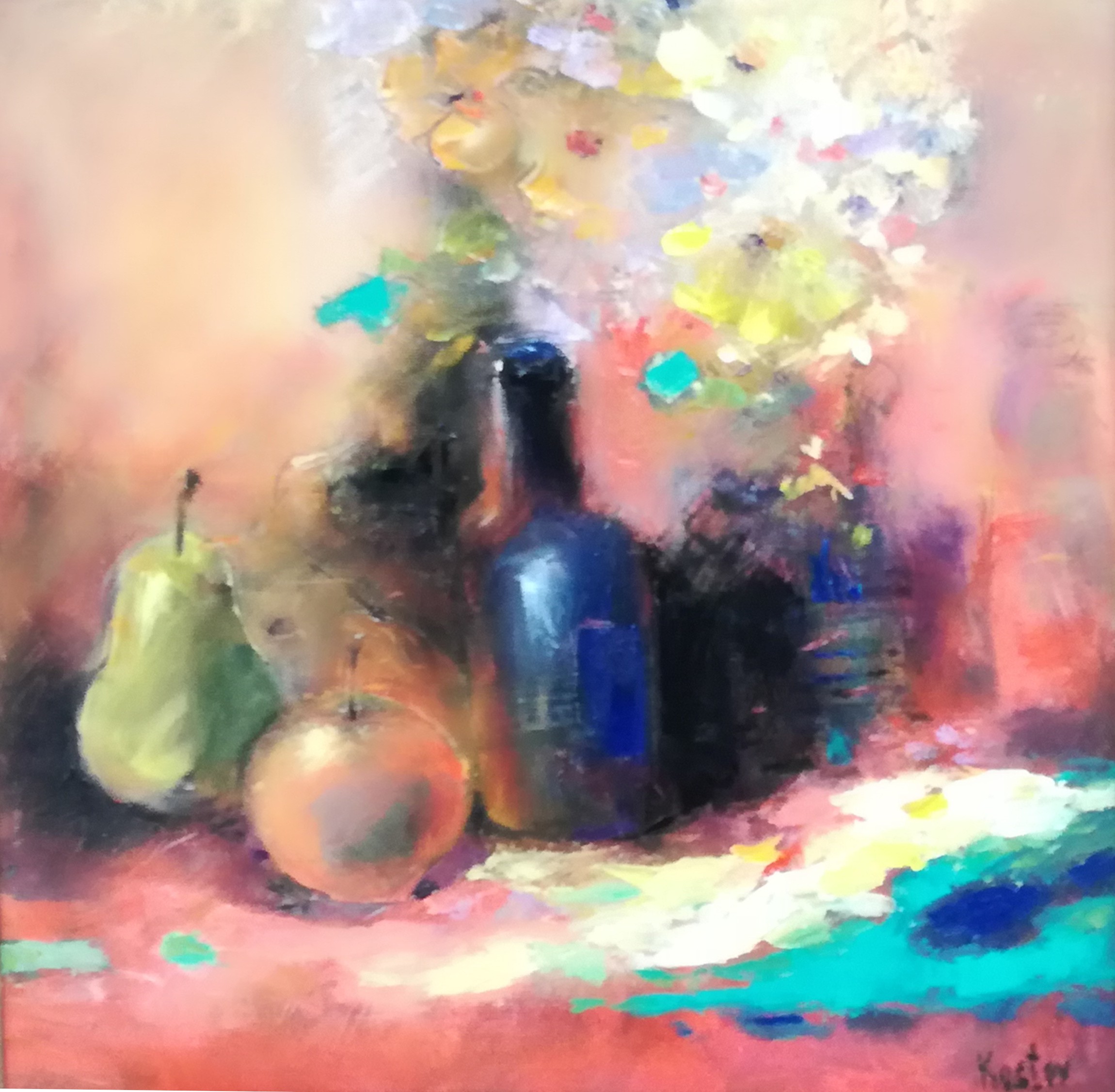 Krum Kostov, Still life with fruits. Krum Kostov, Still life with fruits.