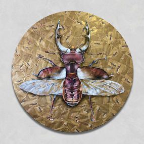 Peinture, Golden Stag Beetle, Studio Giftig