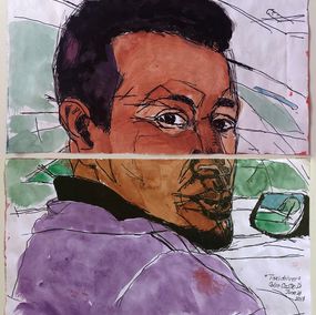 Peinture, Taxi Driver, June 14 (Diptych), Celso Castro