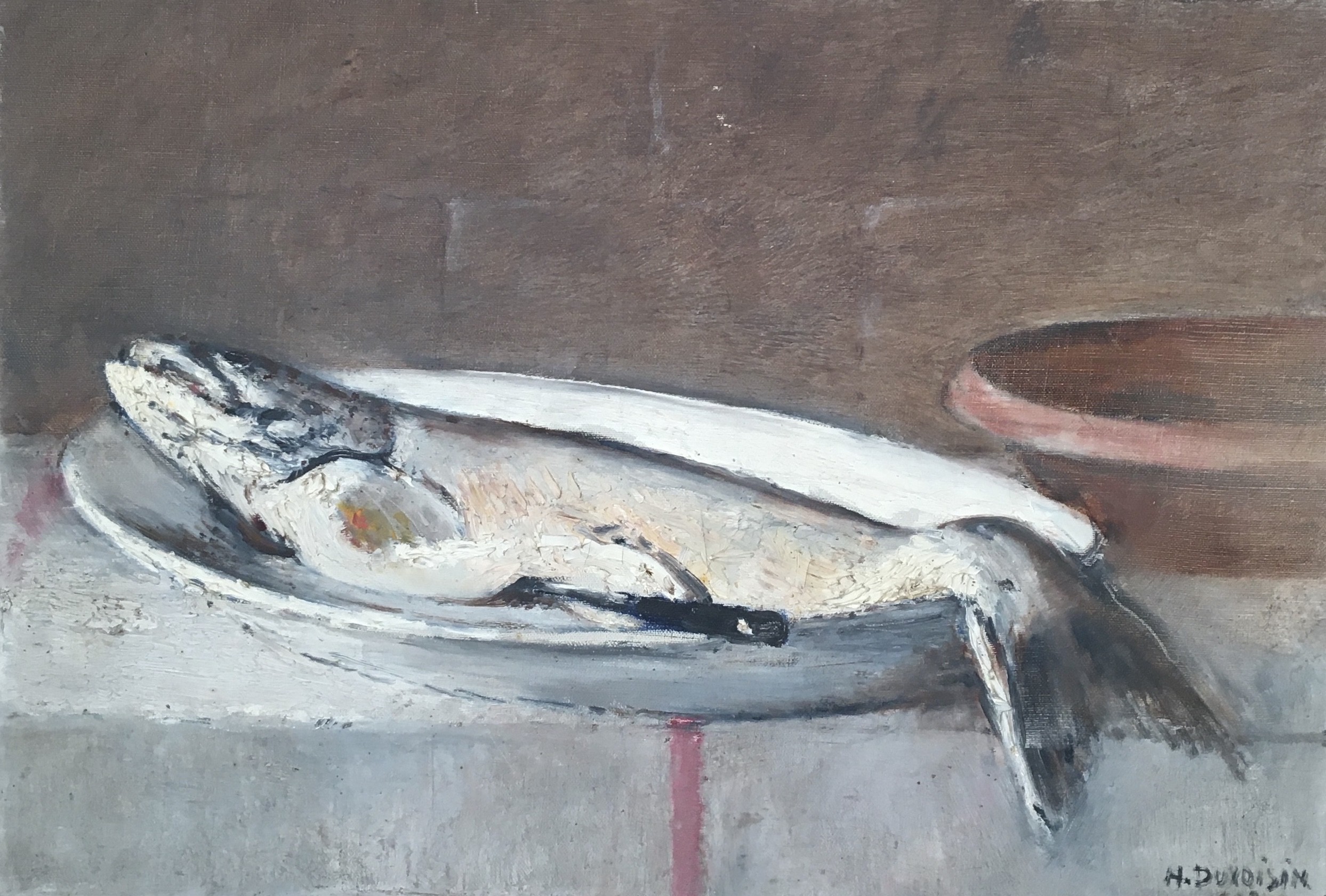 Henri Duvoisin, Nature morte au poisson Henri Duvoisin, Nature morte au poisson