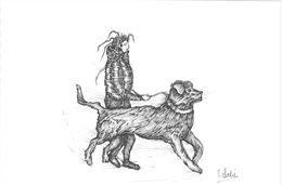 Dibujo, Le grand chien, Valérie Abadie