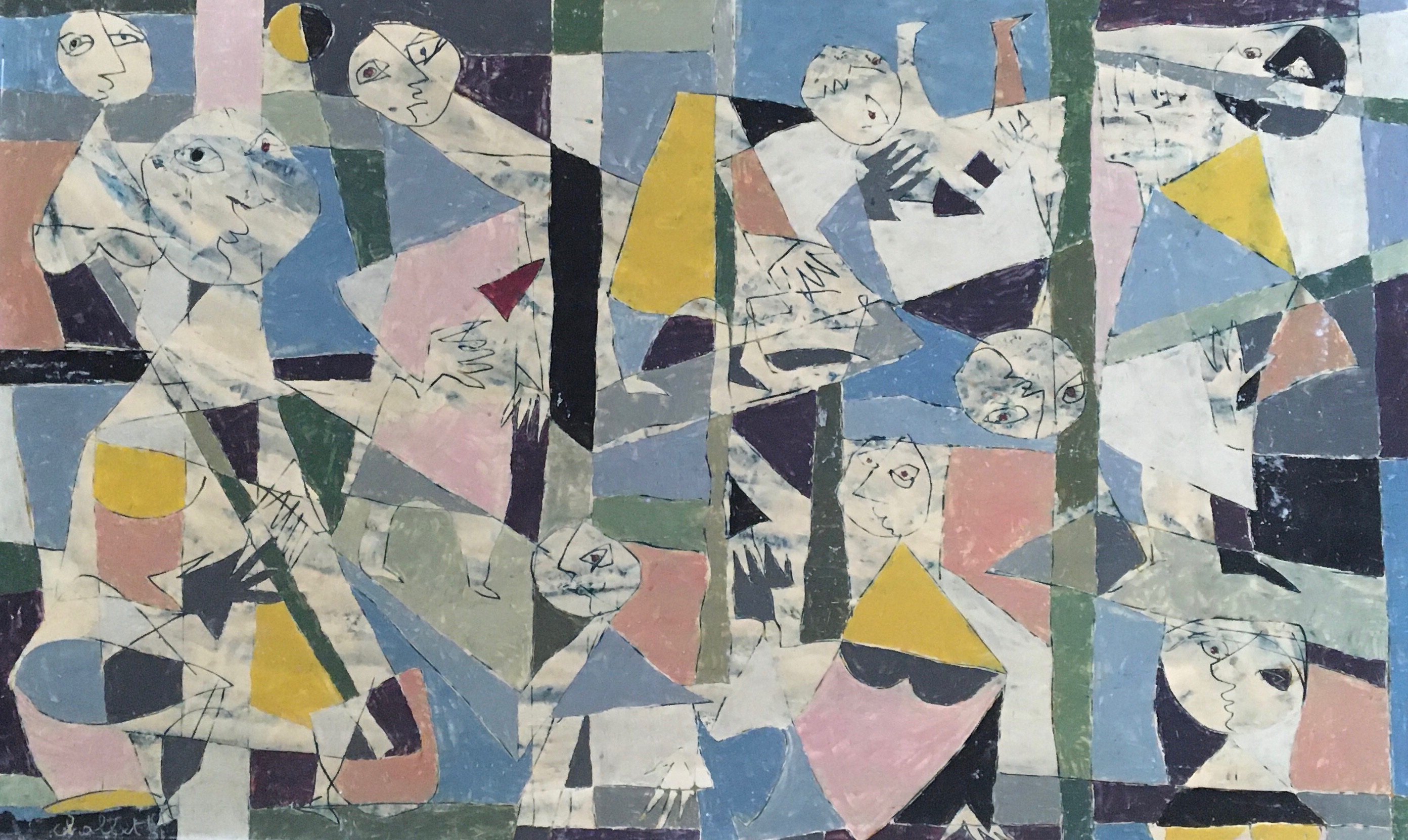 Charles-Oscar Chollet, Composition géométrique aux personnages Charles-Oscar Chollet, Composition géométrique aux personnages
