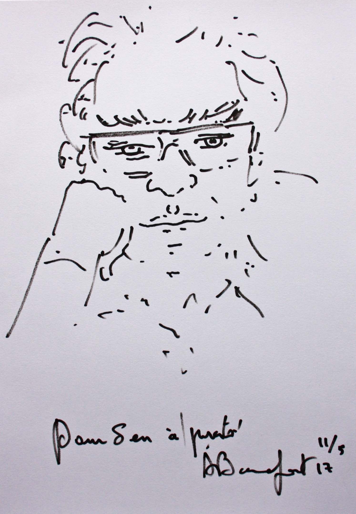 Alain Bonnefoit, Portrait du peintre Sen Shombit Alain Bonnefoit, Portrait du peintre Sen Shombit