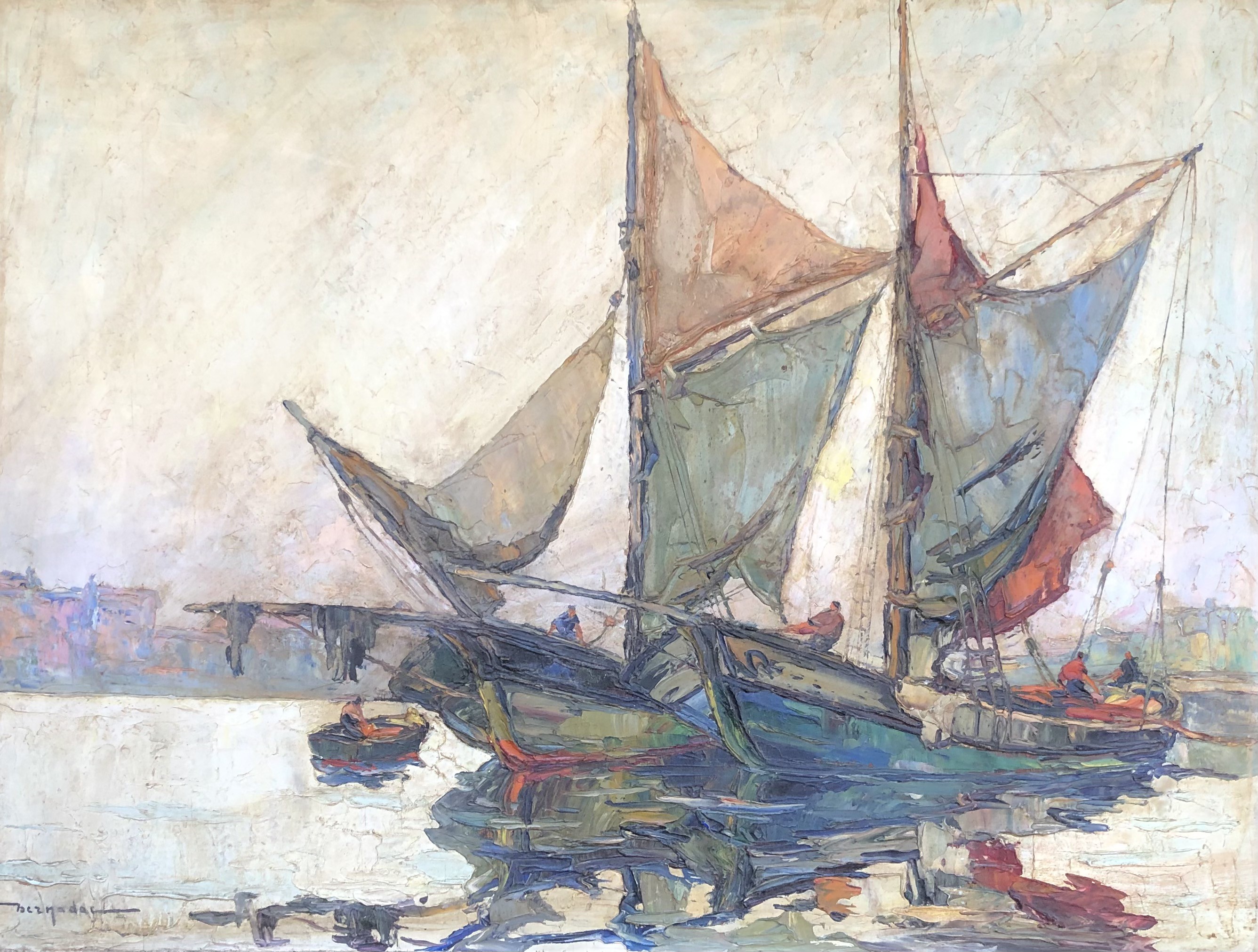 Elie Bernadac, Tartanes, calme du soir Elie Bernadac, Tartanes, calme du soir