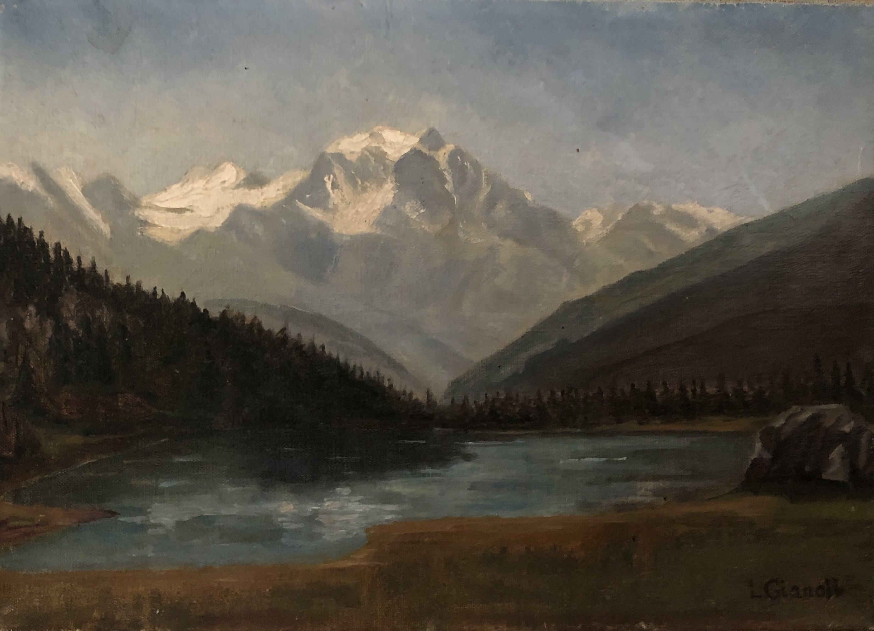 Louis Camille Gianoli, Le Mont-Blanc depuis Sallanches Louis Camille Gianoli, Le Mont-Blanc depuis Sallanches