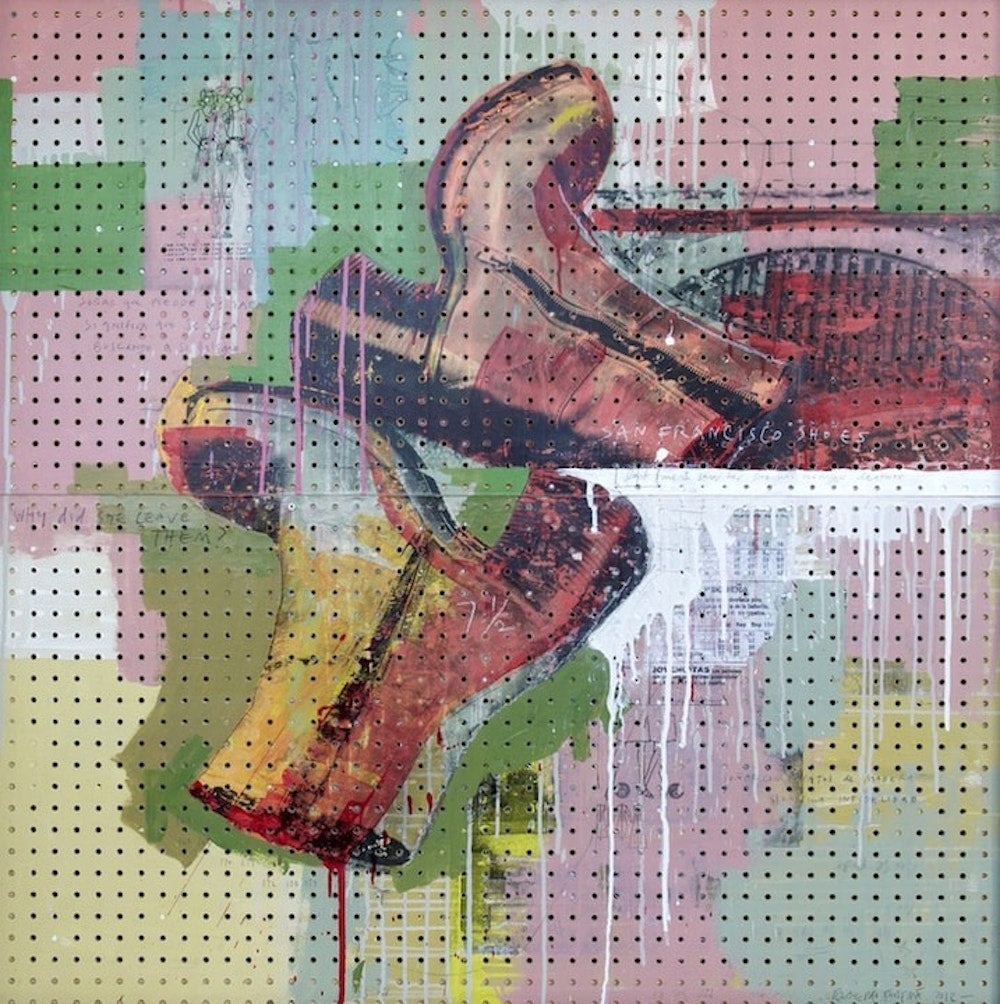 Roberto Fonfria, San Francisco Shoes (Mounted on wood pegboard) Roberto Fonfria, San Francisco Shoes (Mounted on wood pegboard)