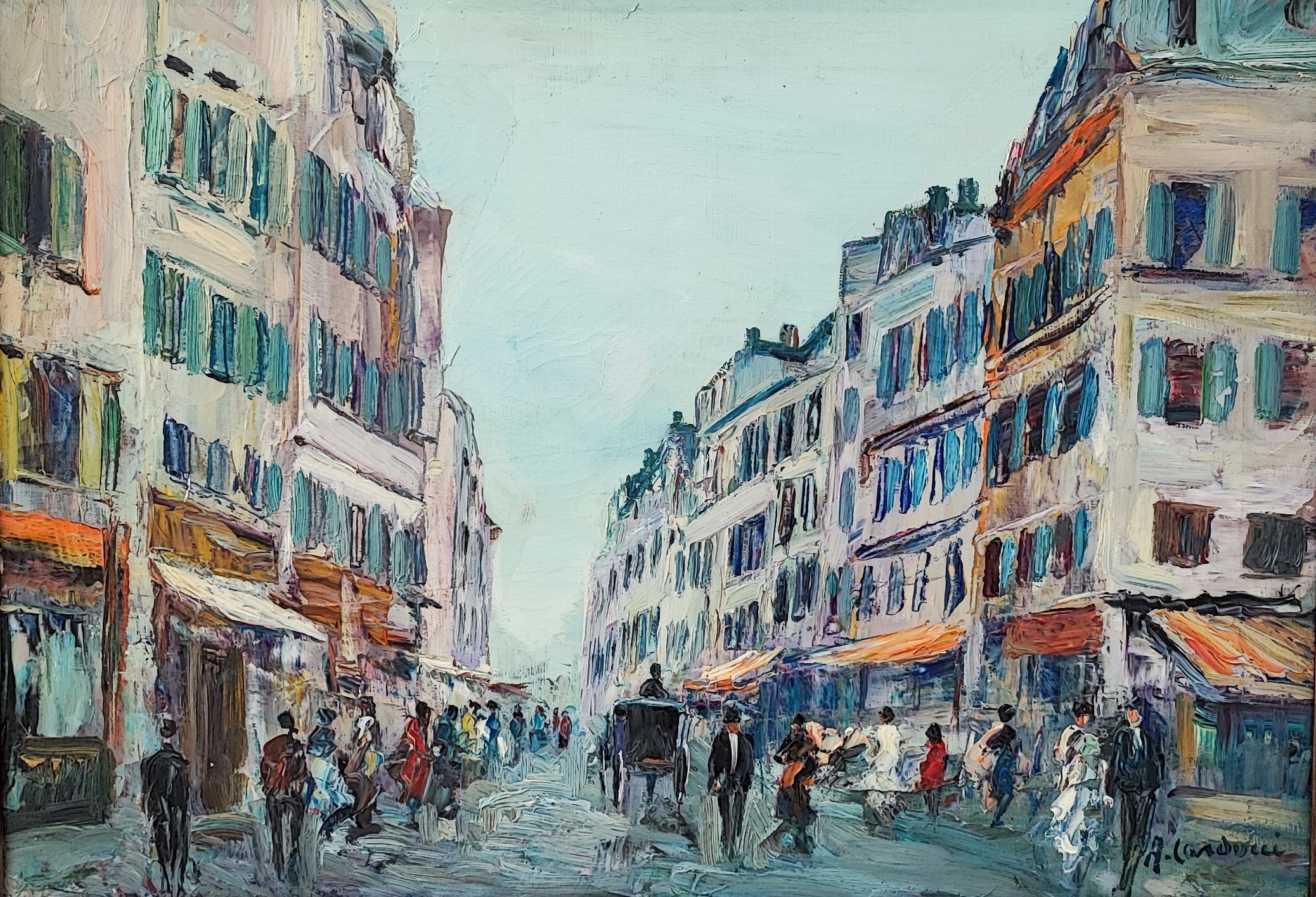 Adolfo Carducci, Paysage urbain animé Adolfo Carducci, Paysage urbain animé