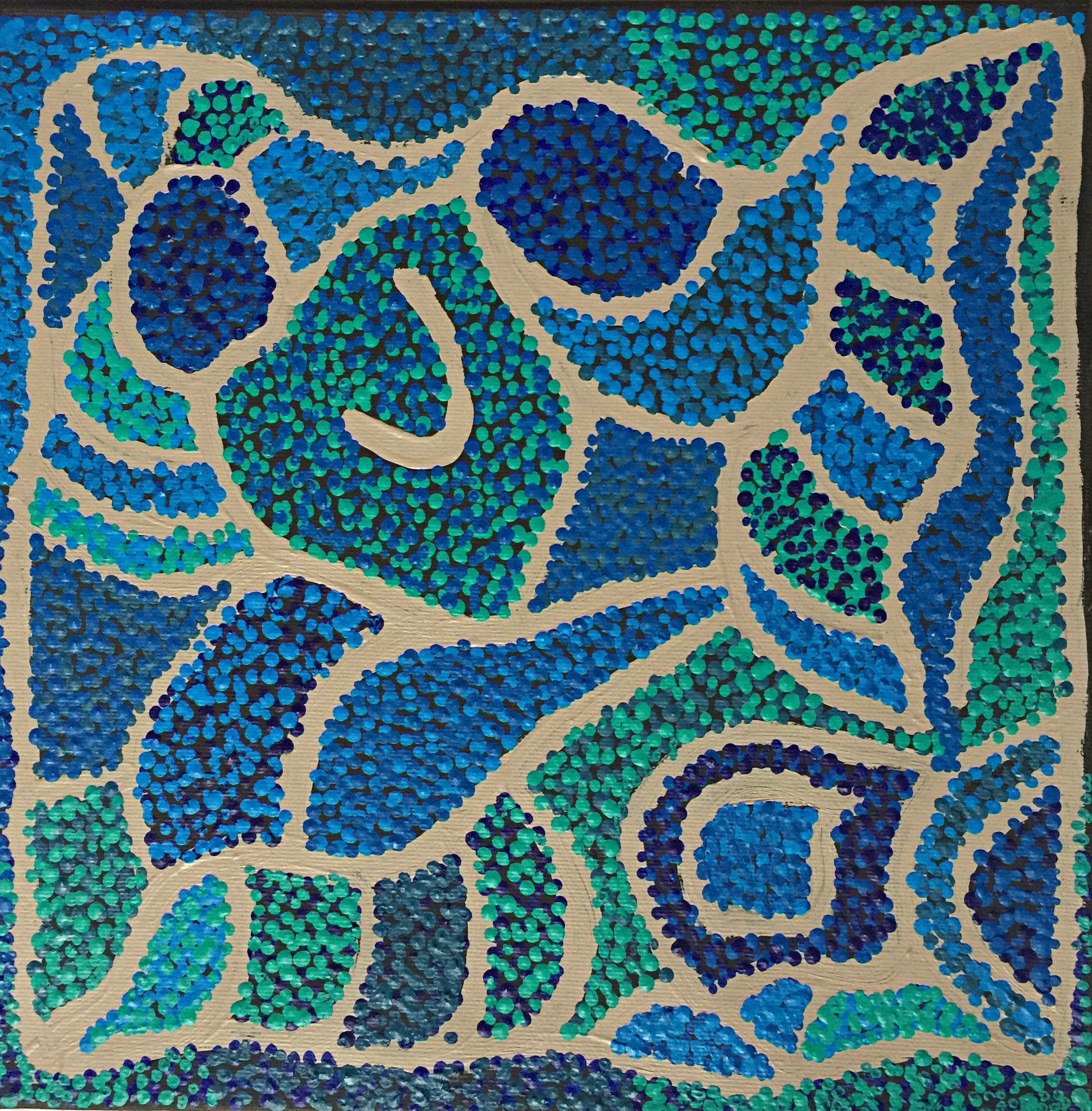 Margaret Lewis Napangardi, Mina Mina Jukurrpa - Ngalyipi Margaret Lewis Napangardi, Mina Mina Jukurrpa - Ngalyipi