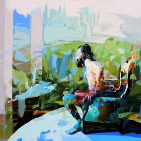 Painting, Rising sun, kingdom of lead, Melinda Matyas