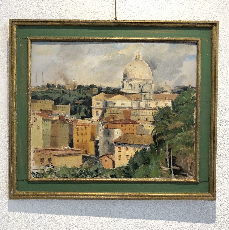 Luigi Surdi, La Basilique Saint-Pierre, Rome, Pintura sobre madera