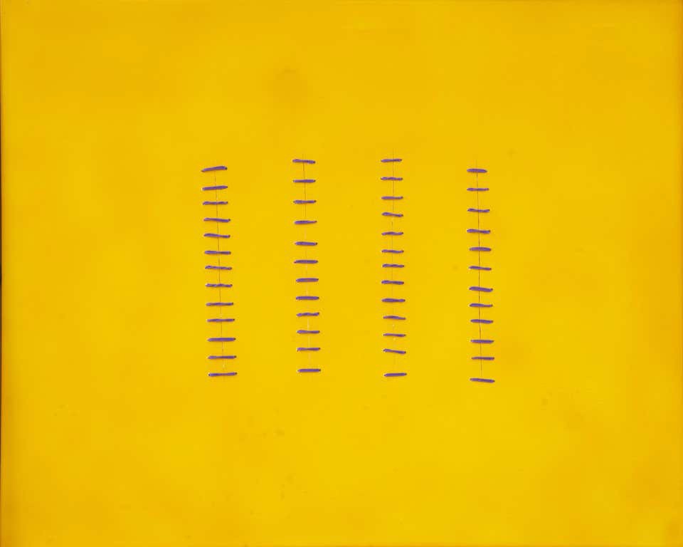 Mario Bigetti, Seams on Yellow Mario Bigetti, Seams on Yellow