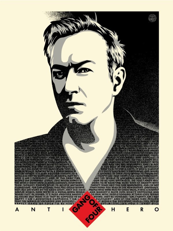 Shepard Fairey (Obey), Andy Gill Anti-Hero Shepard Fairey (Obey), Andy Gill Anti-Hero